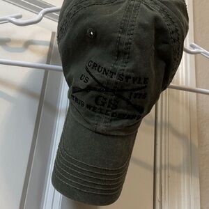 Grunt Style Olive Drab Distressed Baseball Cap
